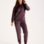 Snuggz Women Burgundy Velour Loungewear Set