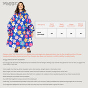 Snuggz Blue Flower Power Rain Poncho