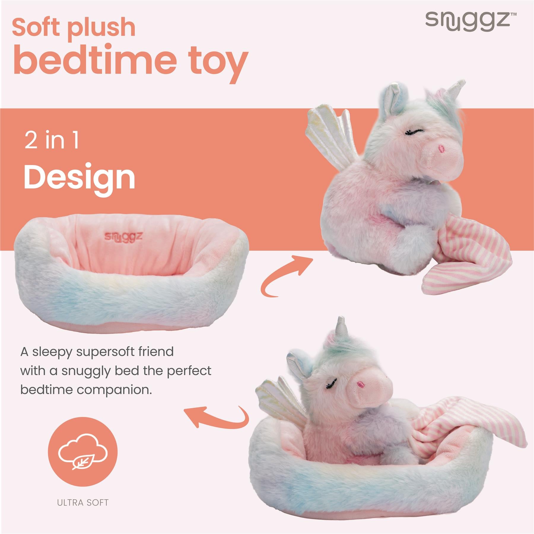 Snuggz Unicorn Kids Bedtime Plush Toy