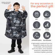 Snuggz Kids Grey Camo Rain Poncho