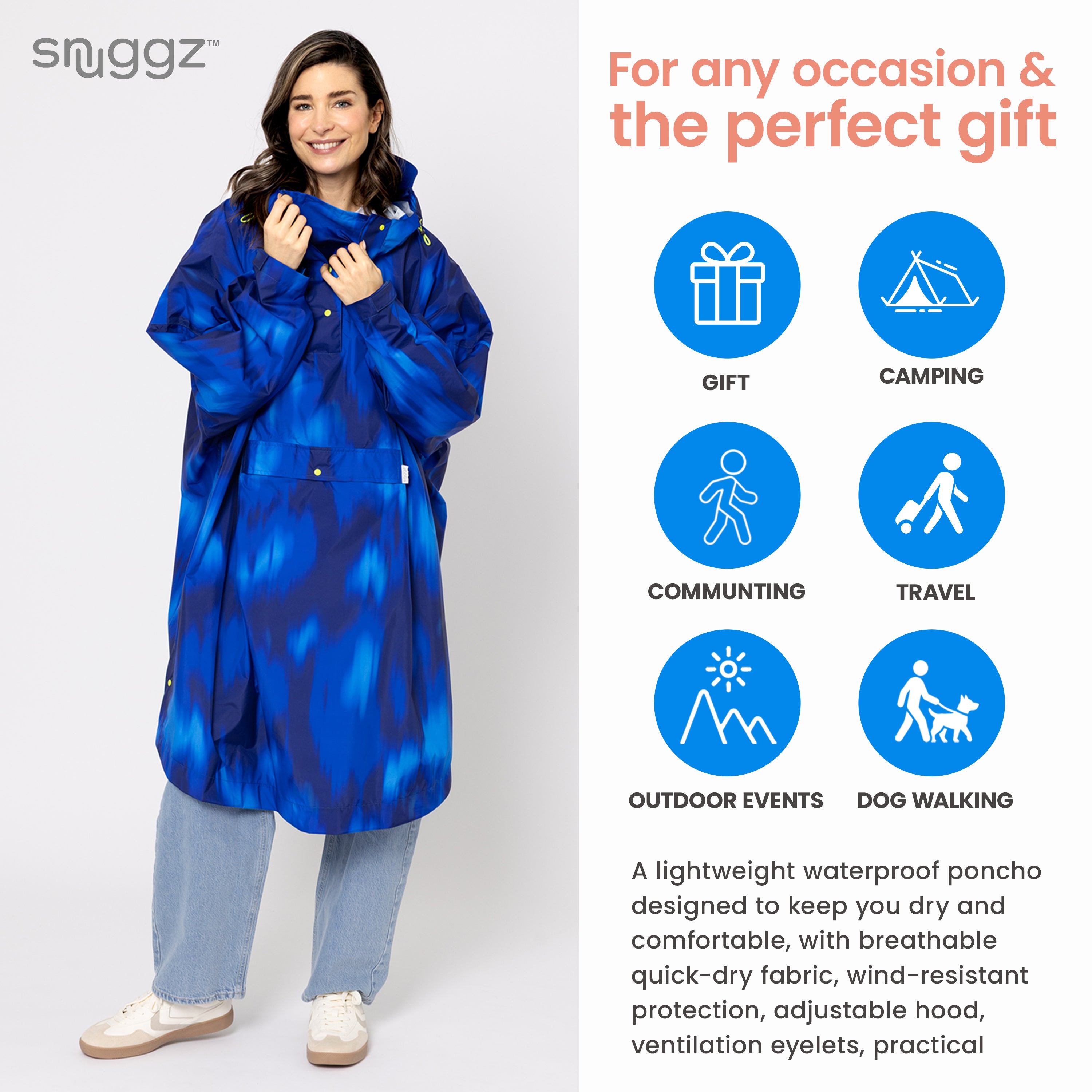 Snuggz Abstract Women's Rain Poncho