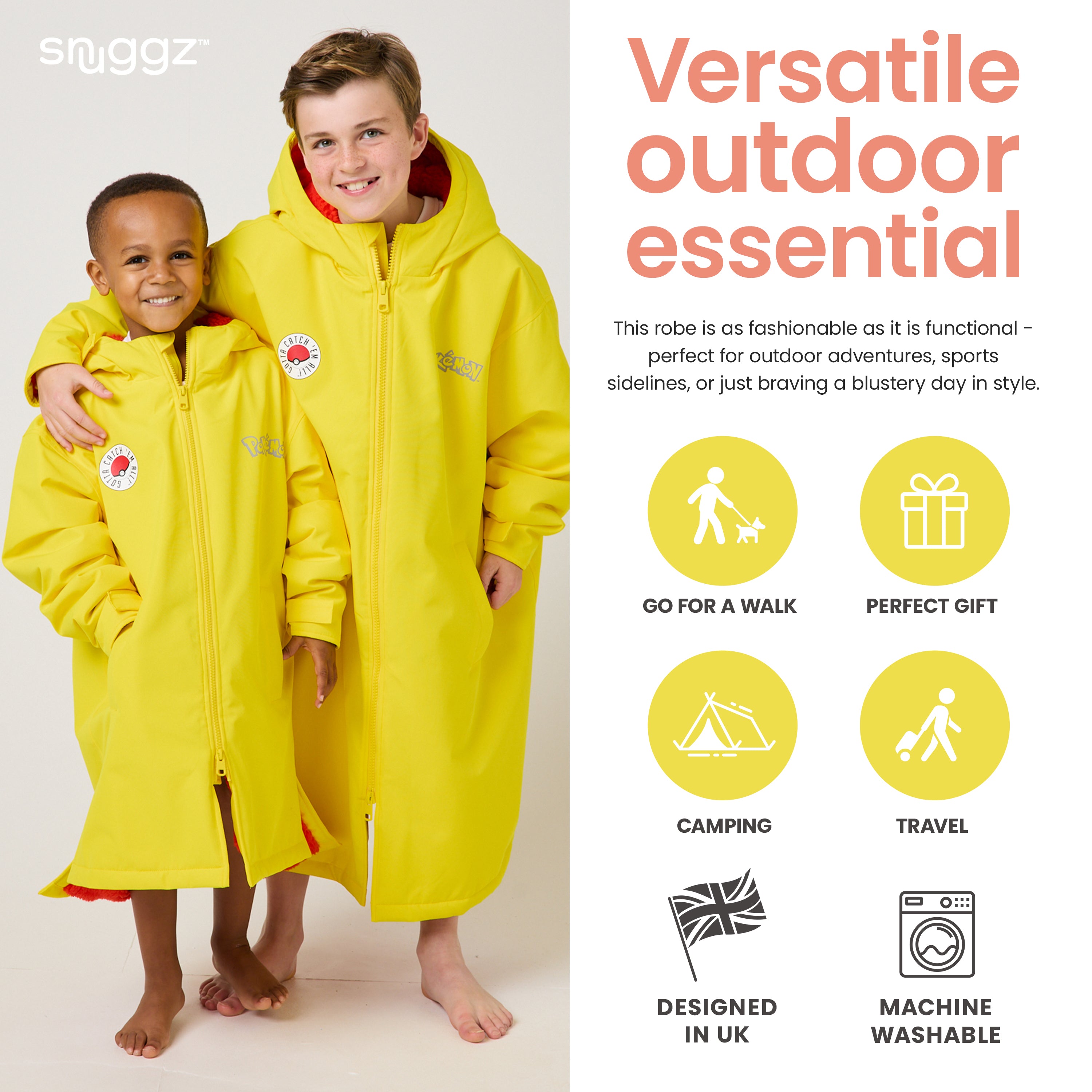 Snuggz Kids Pokemon Changing Robe & Short Set