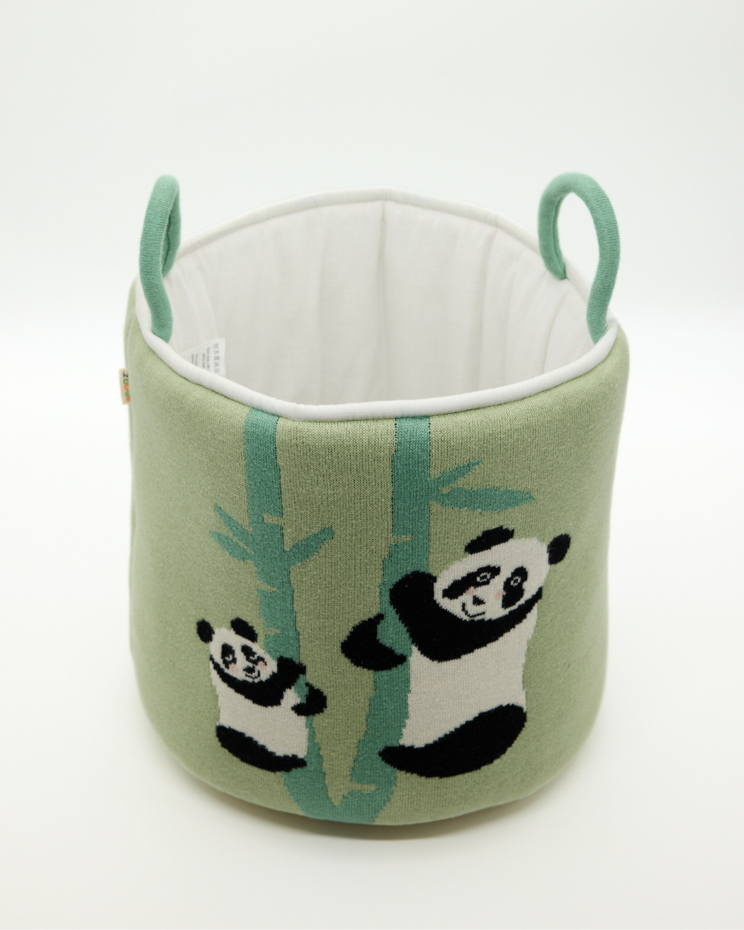 Snuggz Knitted Panda Storage Basket - Large