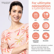 Snuggz Women Tropical Palm Print Bamboo Oversized Sleep Tee