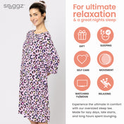Snuggz Women Leopard Print Bamboo Oversized Sleep Tee