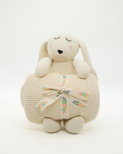 Snuggz Knitted White Bunny Toy & Cotton Baby Blanket Set