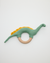 Snuggz Knitted Dinosaur Ring Rattle Baby Toy