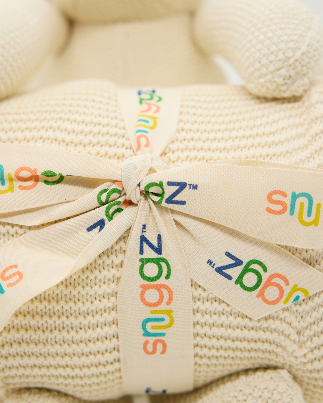 Snuggz Knitted White Bunny Toy & Cotton Baby Blanket Set