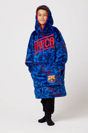 Snuggz Original Kids FC Barcelona Football Hooded Blanket
