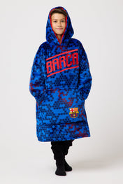 Snuggz Original Kids FC Barcelona Football Hooded Blanket