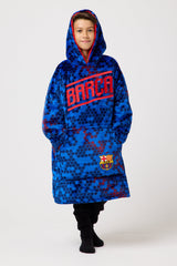 Snuggz Original Adults FC Barcelona Football Hooded Blanket
