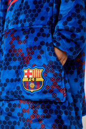 Snuggz Original Kids FC Barcelona Football Hooded Blanket