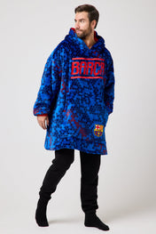 Snuggz Original Kids FC Barcelona Football Hooded Blanket