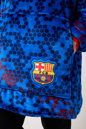 Snuggz Original Kids FC Barcelona Football Hooded Blanket