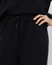 Snuggz Premium Black Sandwash Scuba Wide Leg Joggers