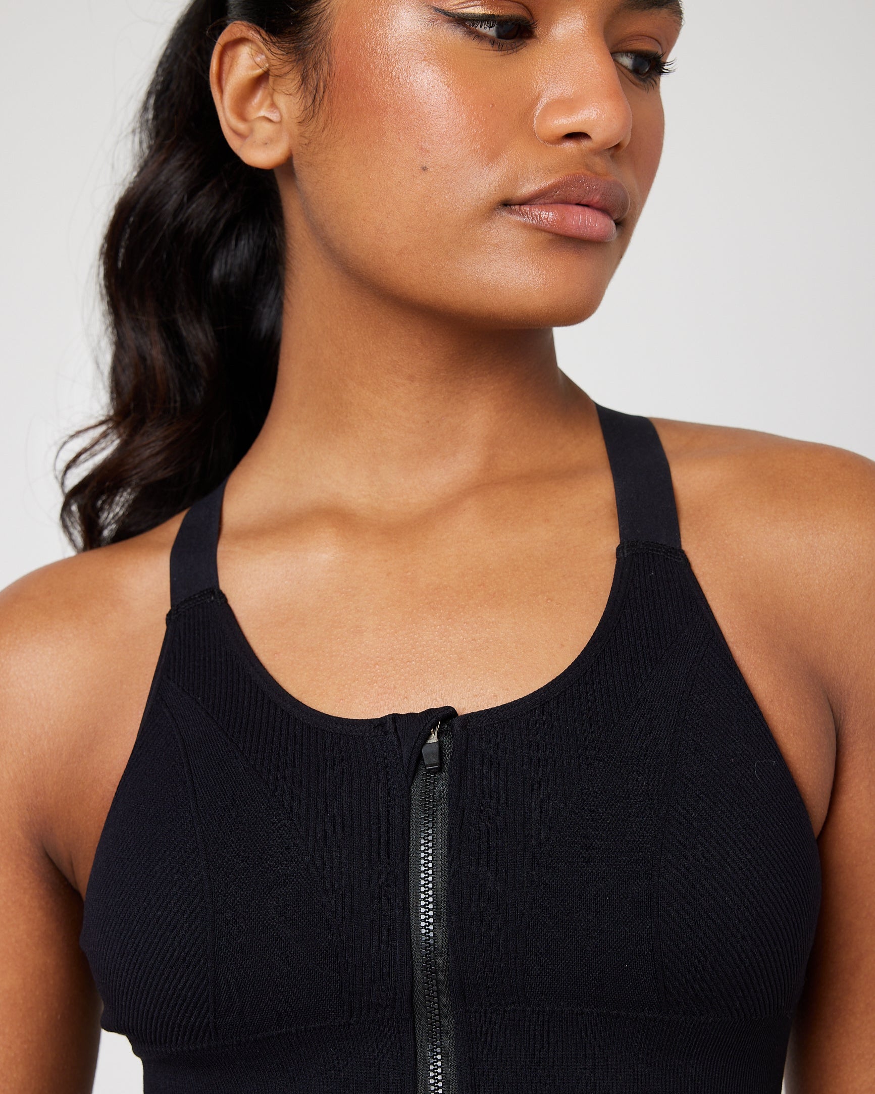 SnuggzFit Seamless Zip Through Crop Top