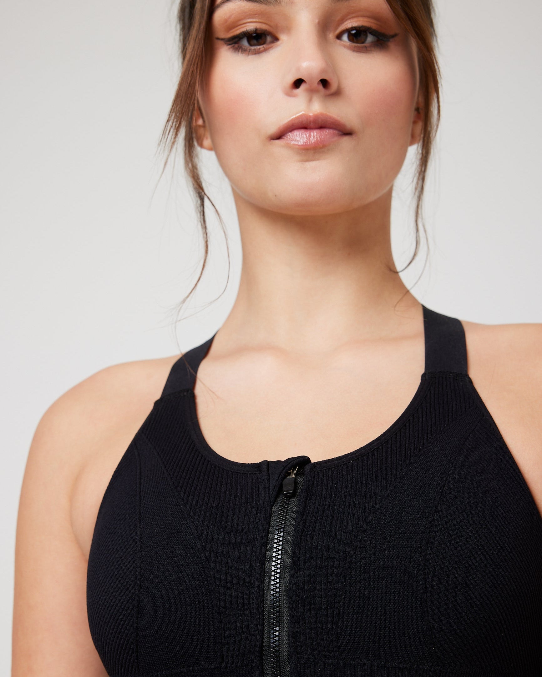 SnuggzFit Seamless Zip Through Crop Top