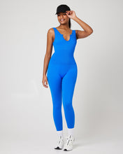 SnuggzFit Electric Blue Notch Neck Unitard