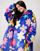 Snuggz Women Original Blue Flower Power Hooded Blanket