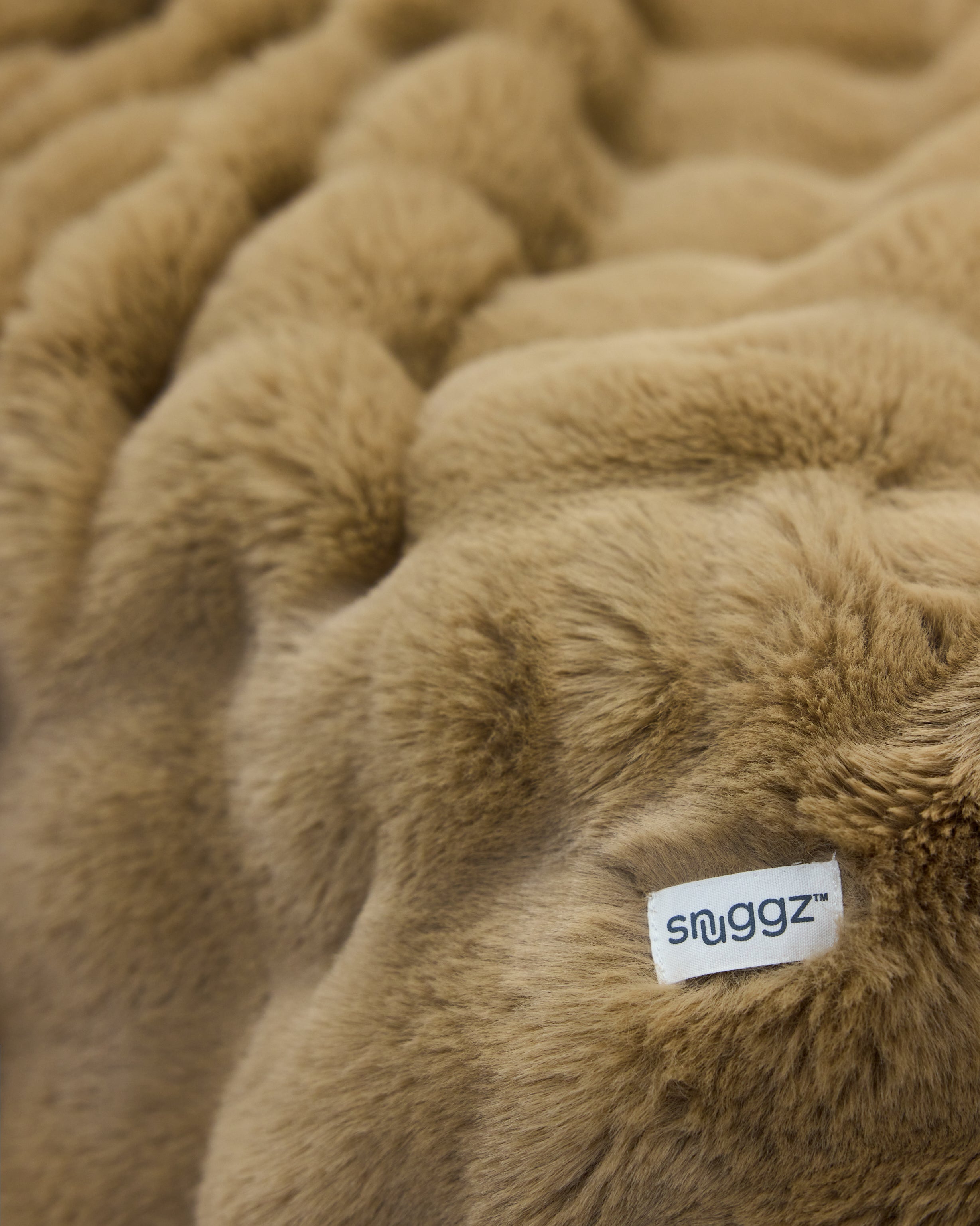 Snuggz Camel Faux Fur Blanket