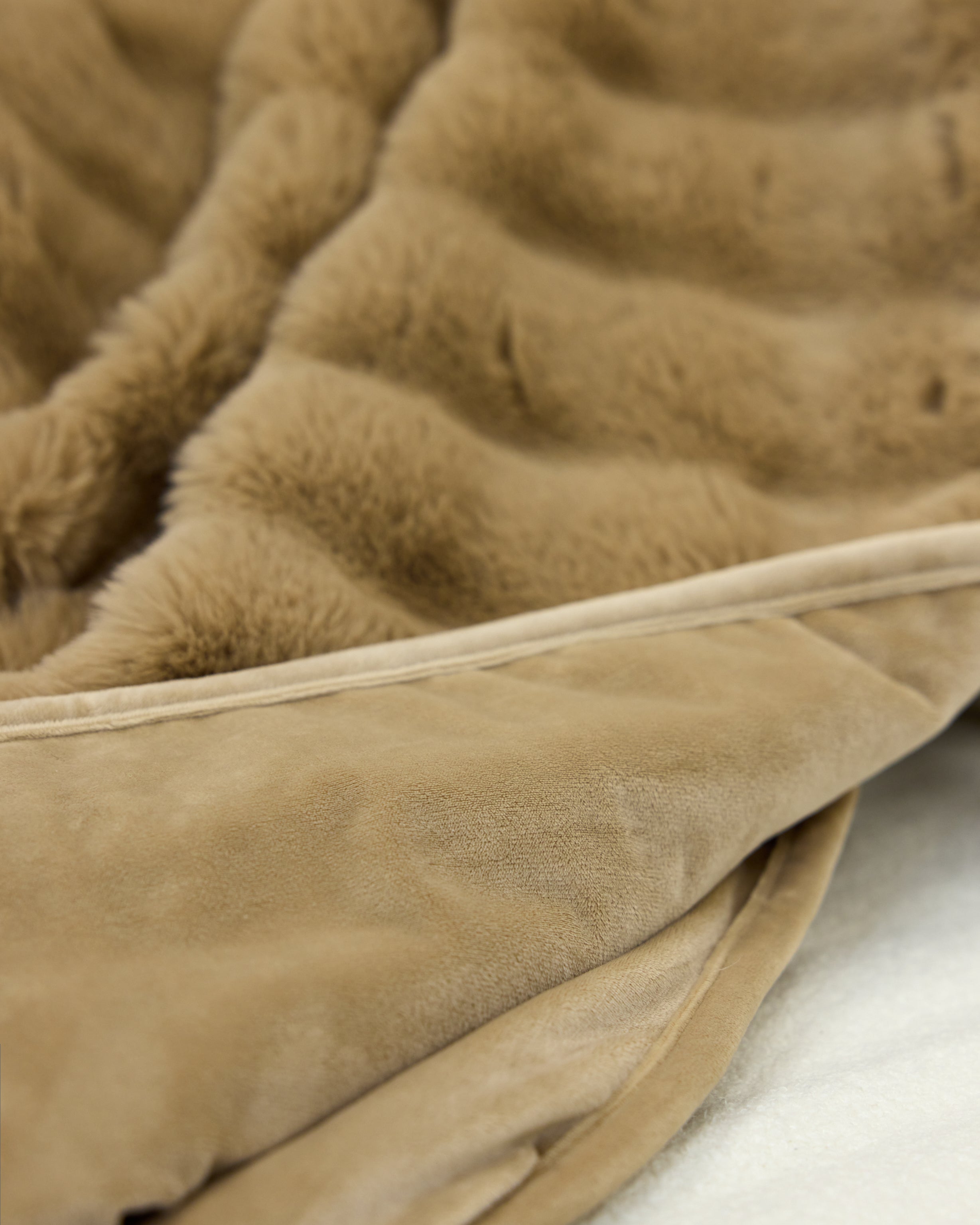 Snuggz Camel Faux Fur Blanket