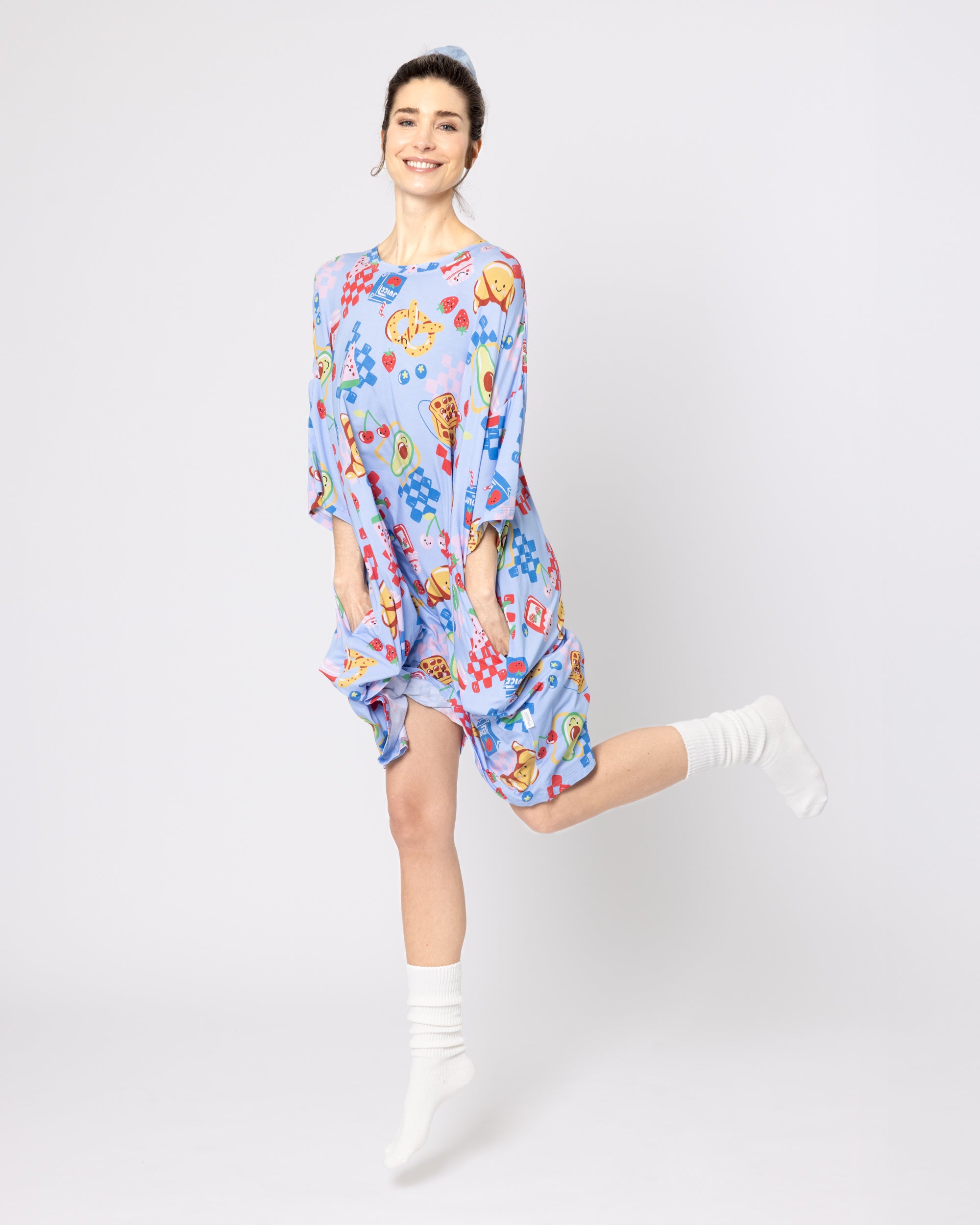 Snuggz Women Brunch Print Oversized Cooling Sleep Tee