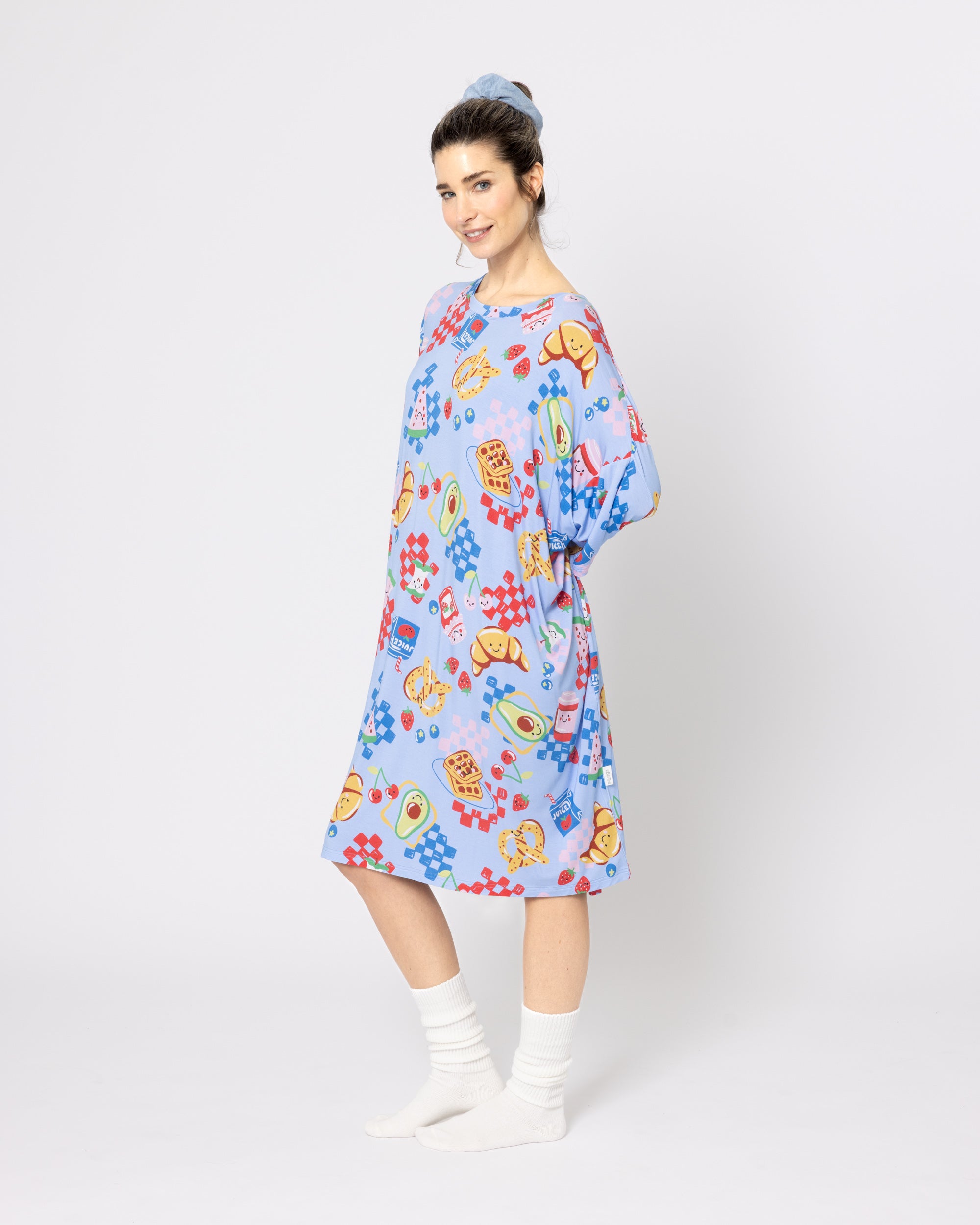 Snuggz Women Brunch Print Oversized Cooling Sleep Tee