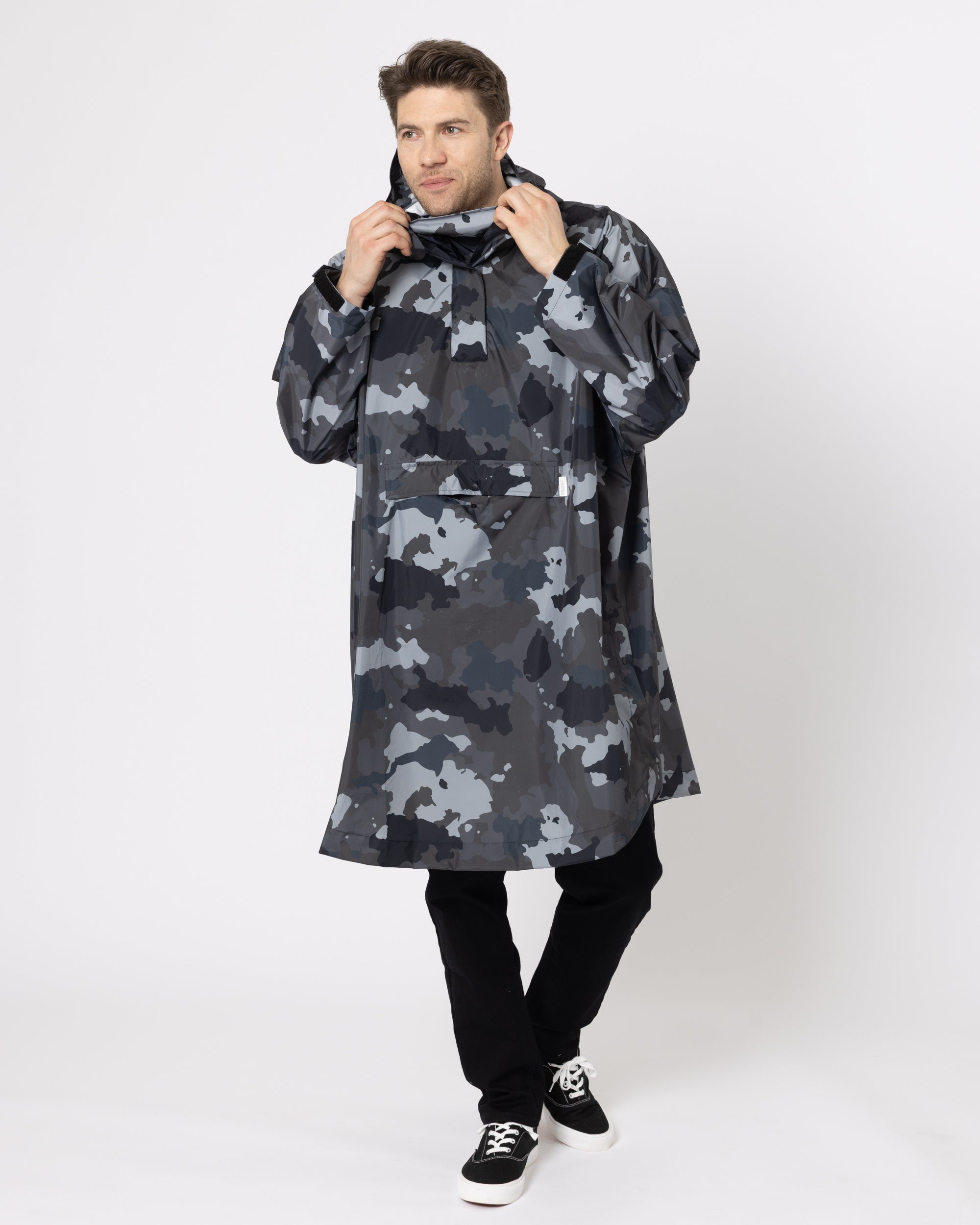 Snuggz Adult Grey Camo Rain Poncho