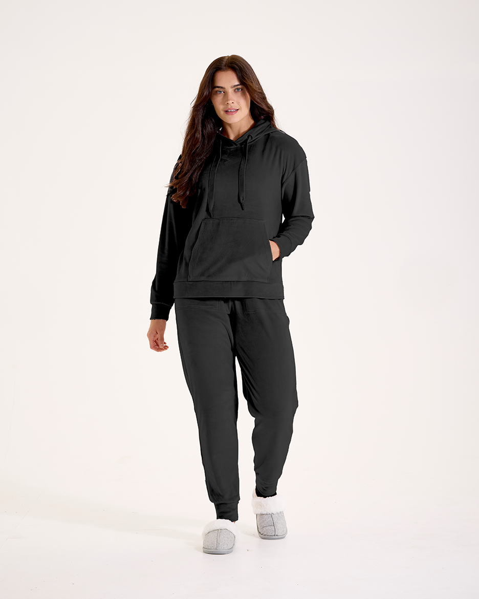 Snuggz Women Charcoal Velour Loungewear Set