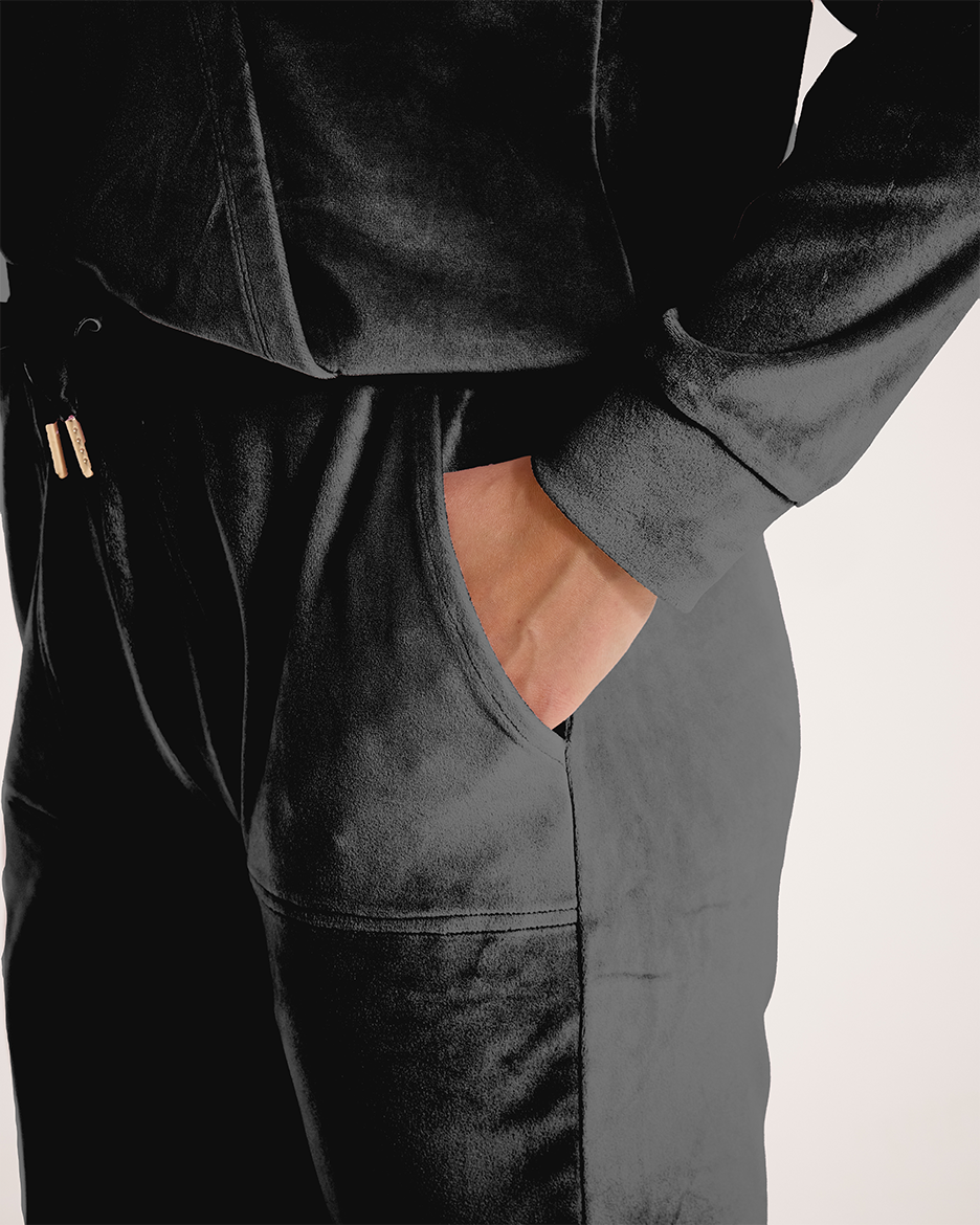 Snuggz Women Charcoal Velour Loungewear Set