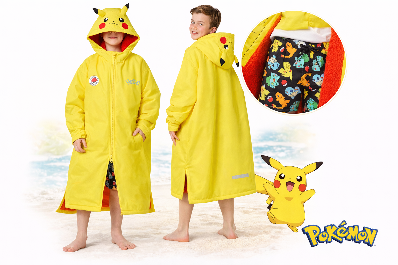 Snuggz Kids Pokemon Changing Robe & Short Set