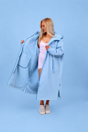 Snuggz  Women Blue Reversible Changing Robe