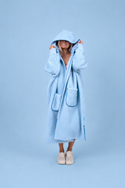 Snuggz  Women Blue Reversible Changing Robe
