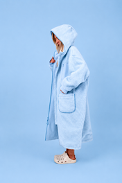 Snuggz  Women Blue Reversible Changing Robe
