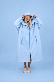 Snuggz  Women Blue Reversible Changing Robe