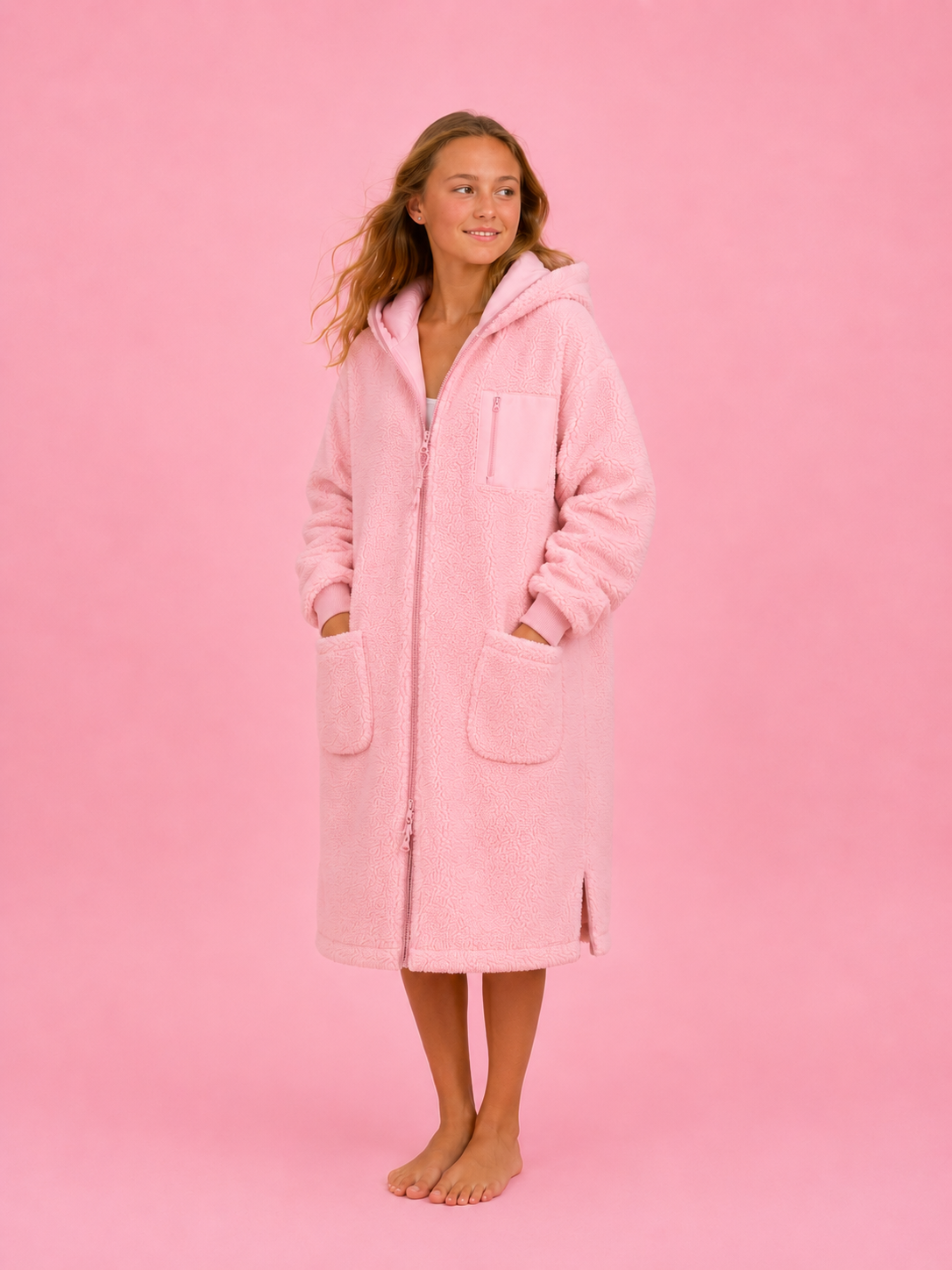 Snuggz Girls Pink Reversible Changing Robe