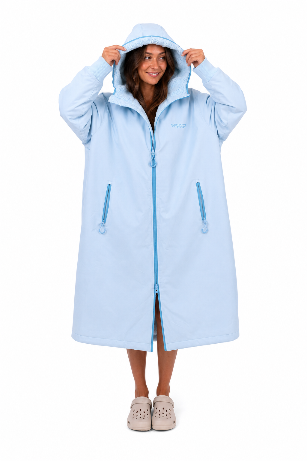 Snuggz  Women Blue Reversible Changing Robe