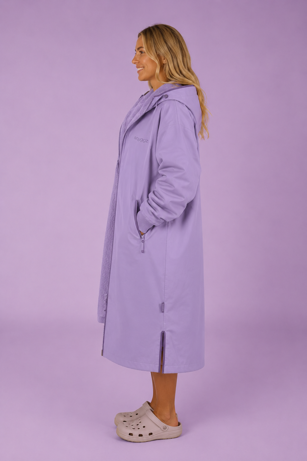 Snuggz Women Lilac Reversible Changing Robe