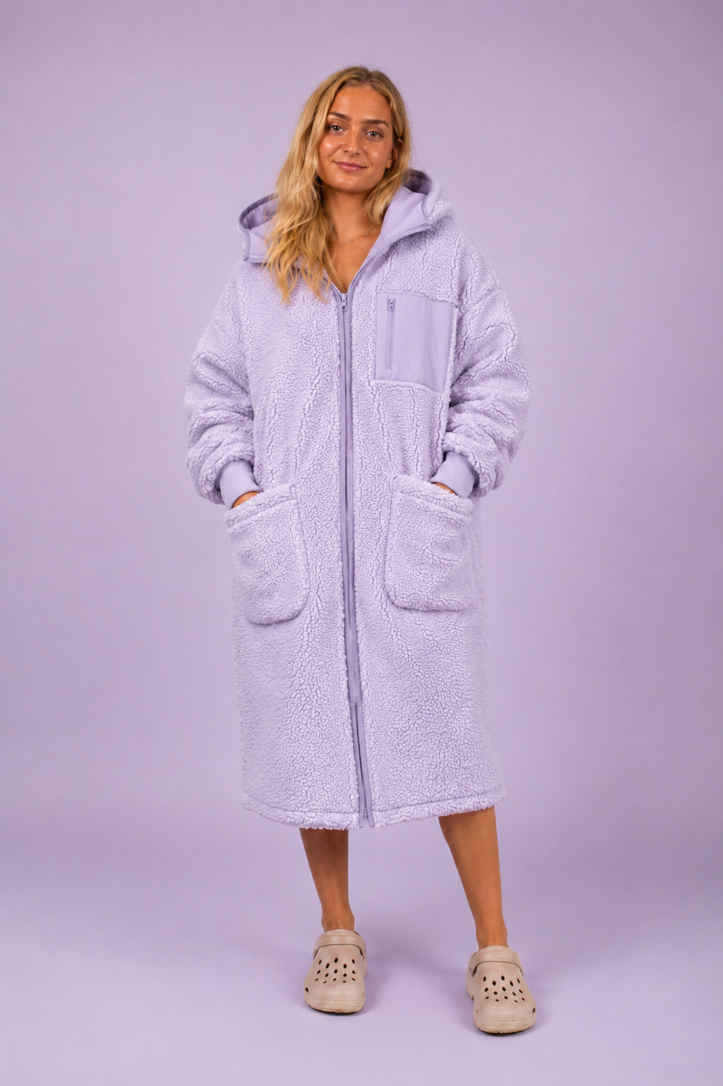 Snuggz Women Lilac Reversible Changing Robe