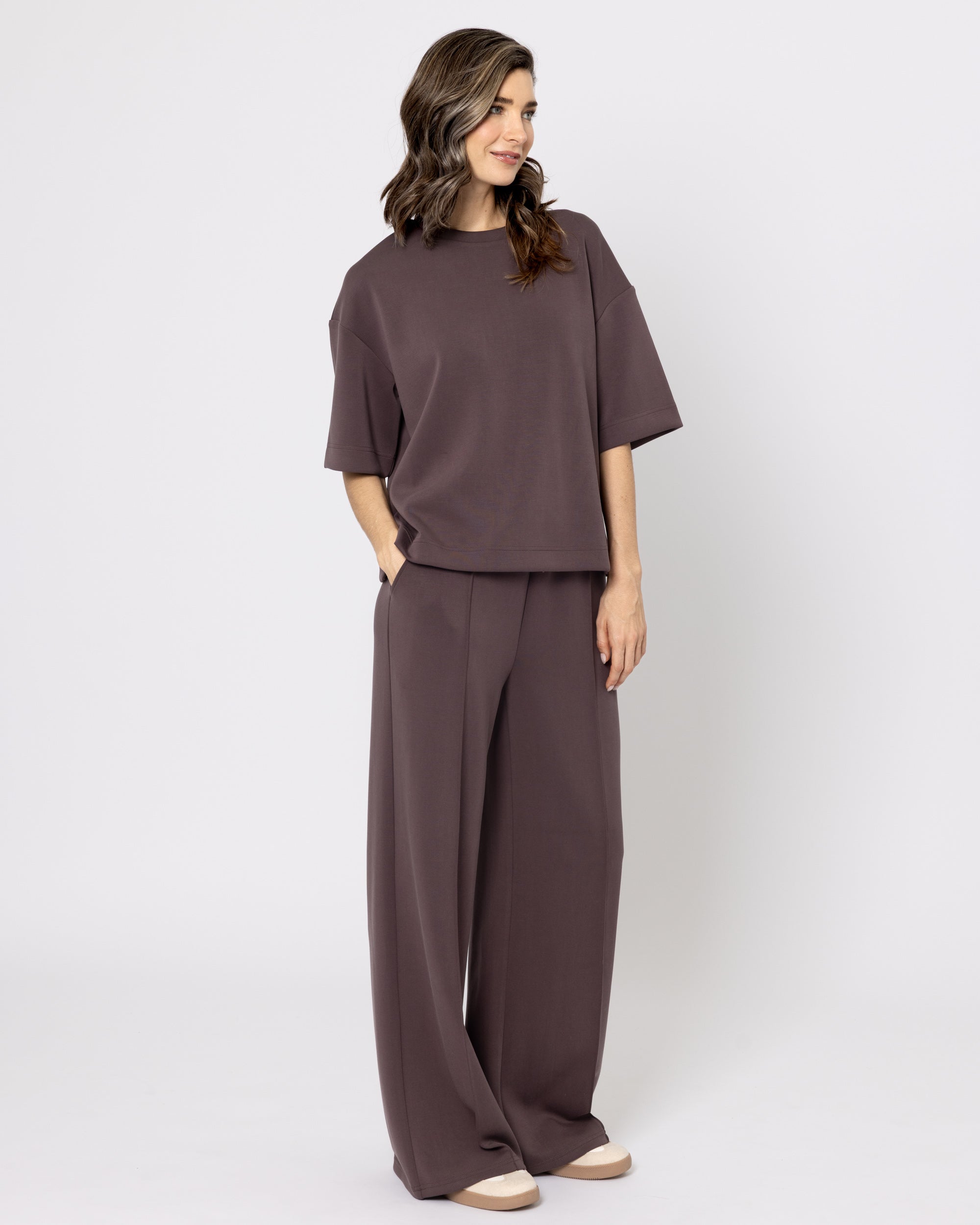 Snuggz Premium Chocolate Sandwash Scuba Boxy T-Shirt