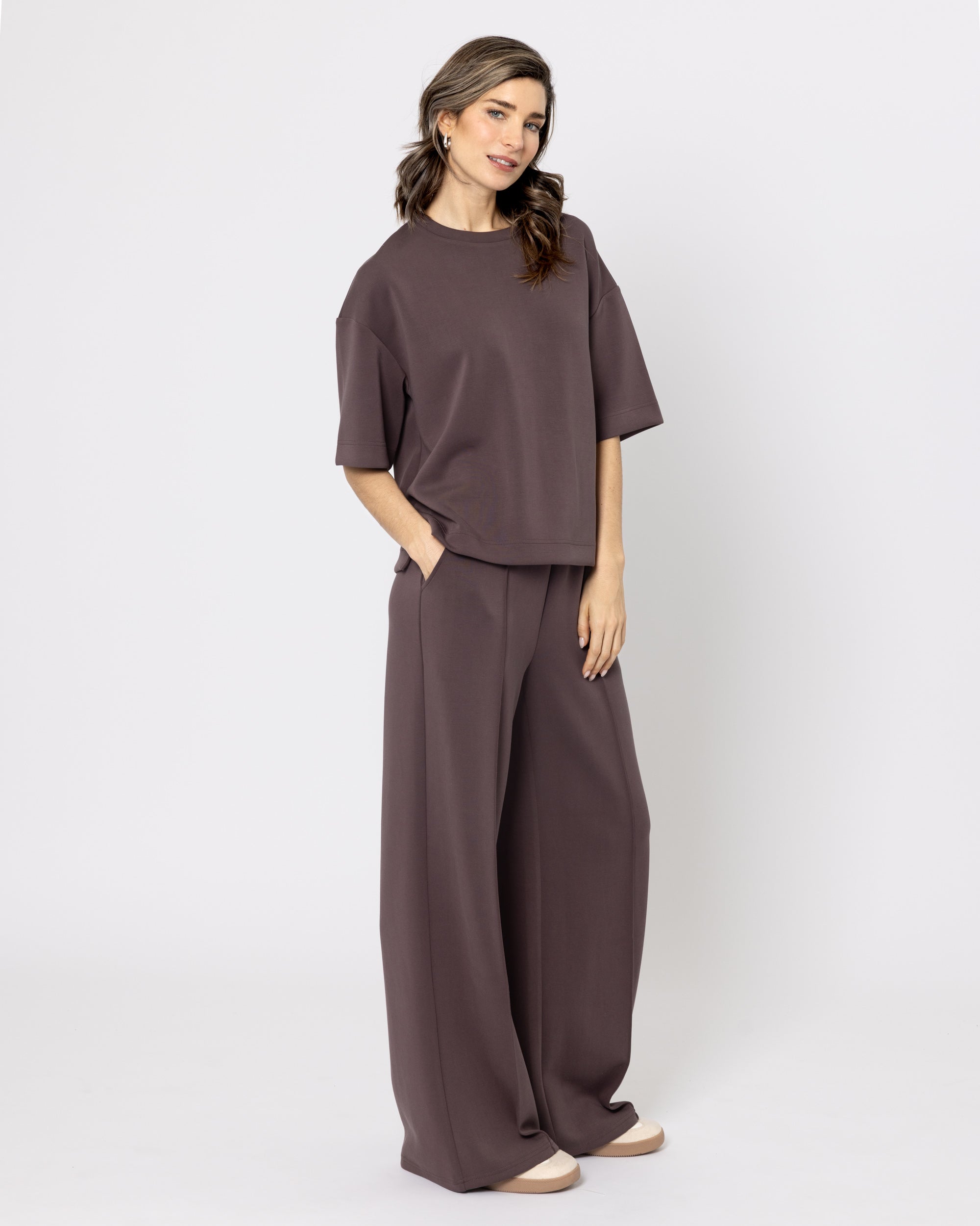 Snuggz Premium Chocolate Sandwash Scuba Boxy T-Shirt