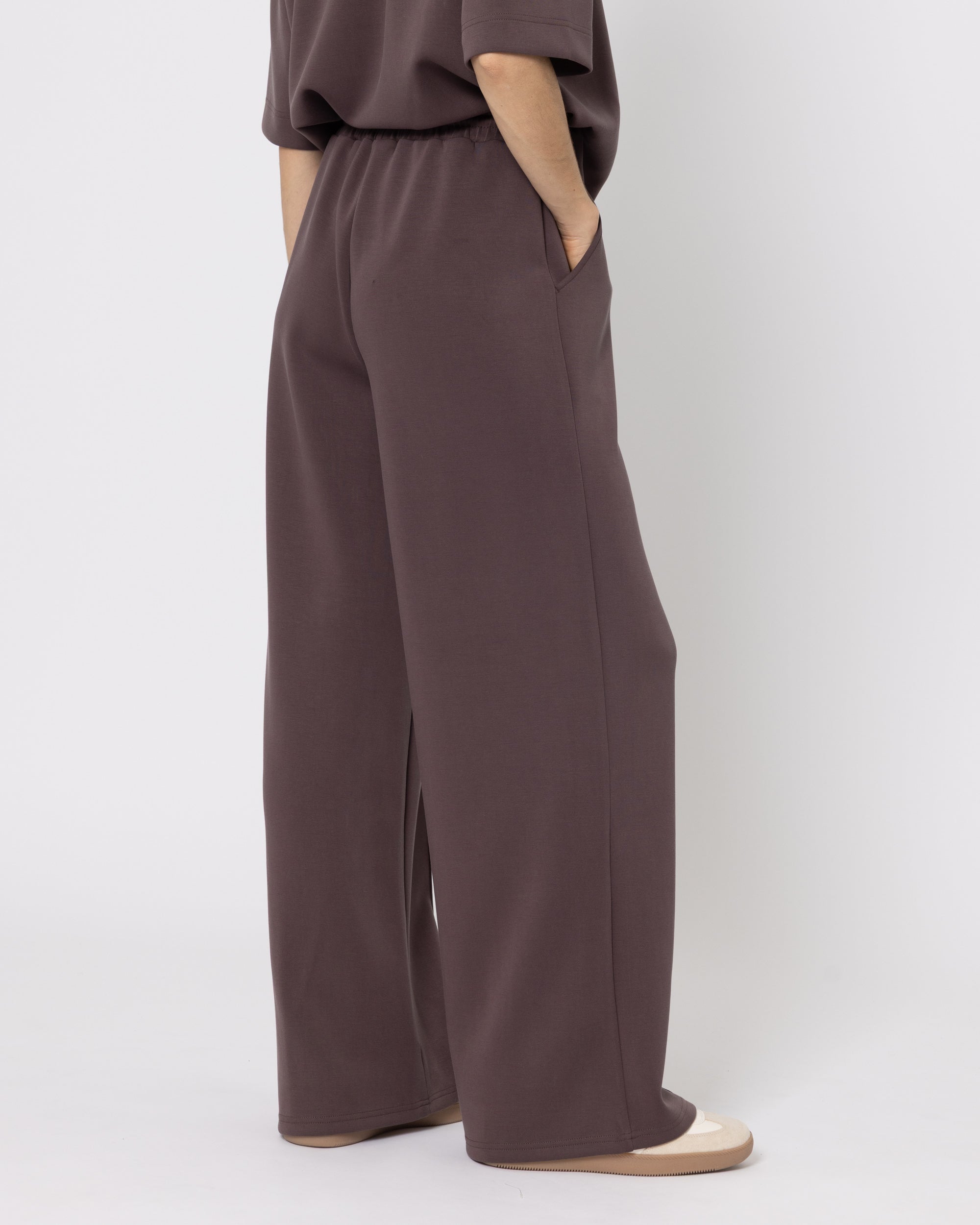 Snuggz Premium Chocolate Sandwash Scuba Wide Leg Joggers