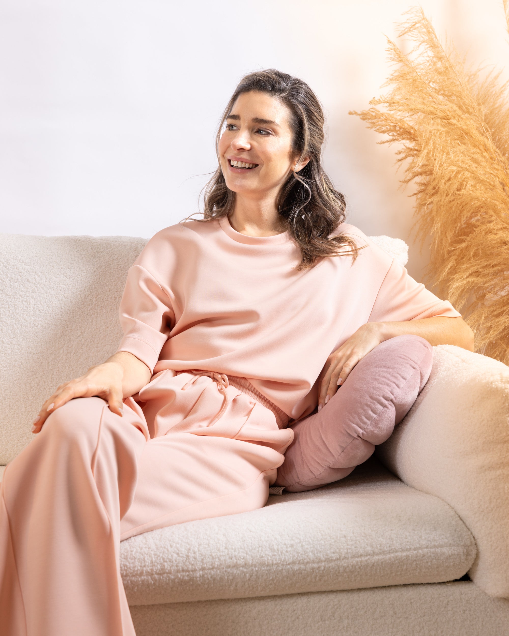 Snuggz Premium Coral Sandwash Scuba Wide Leg Joggers