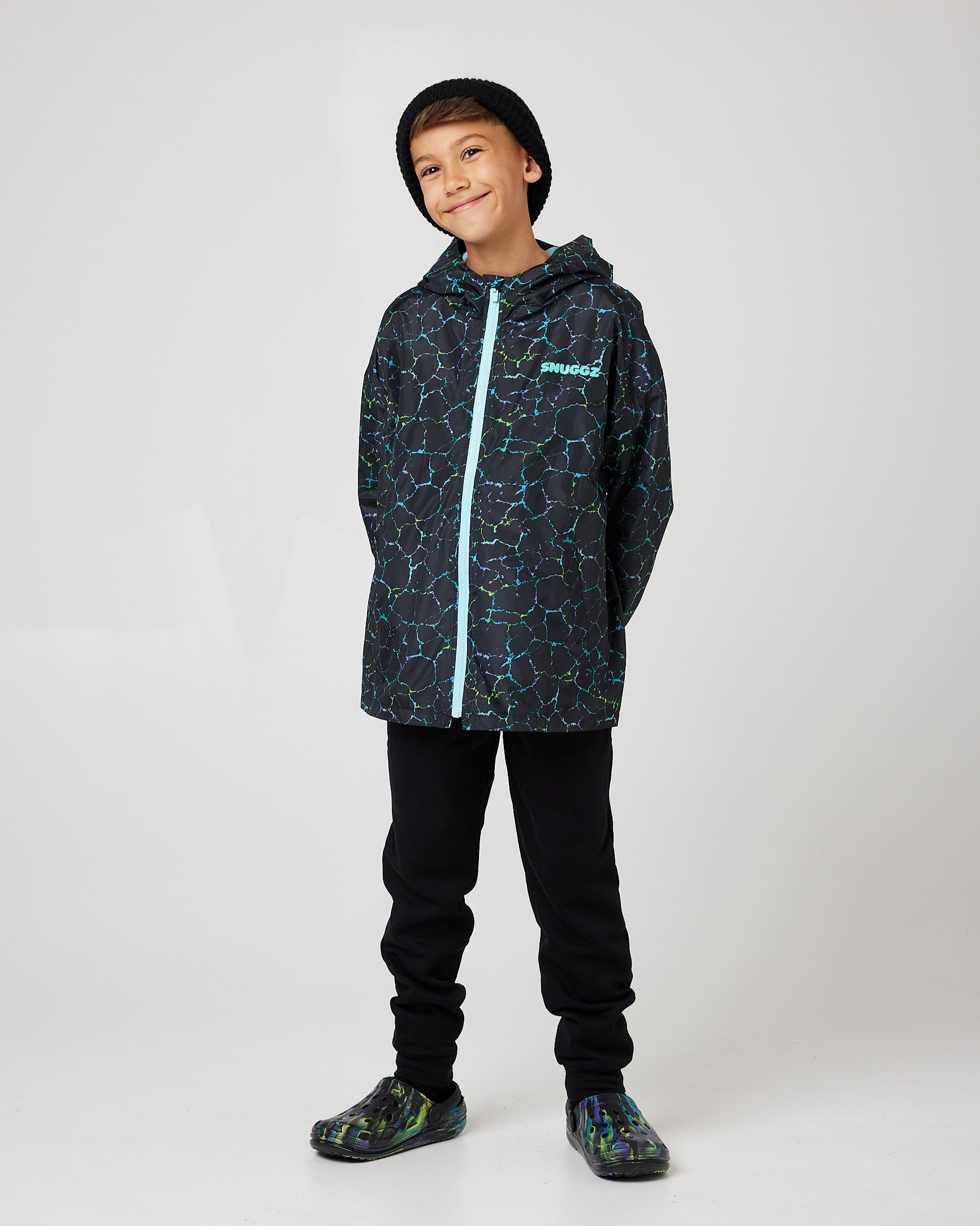 Snuggz Kids Blue Crackle Rain Jacket