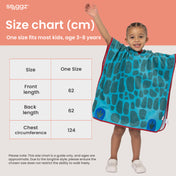 Boys Dino Towelling Beach Poncho With Swim Bag