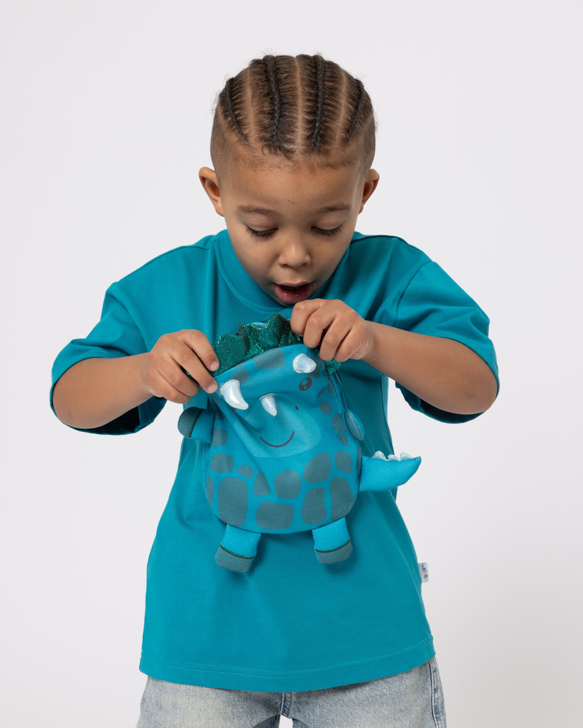 Snuggz Boys Dino Zip Pocket Pal T-Shirt