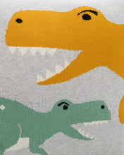 Snuggz Knitted Dinosaur Cushion With Filler