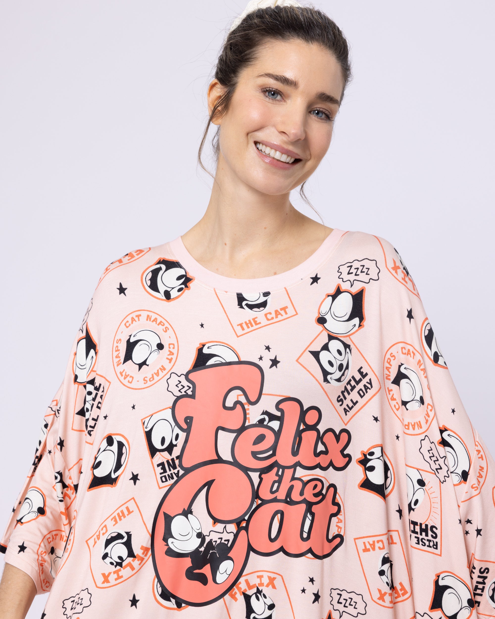 Snuggz Felix The Cat Oversized Sleep Tee