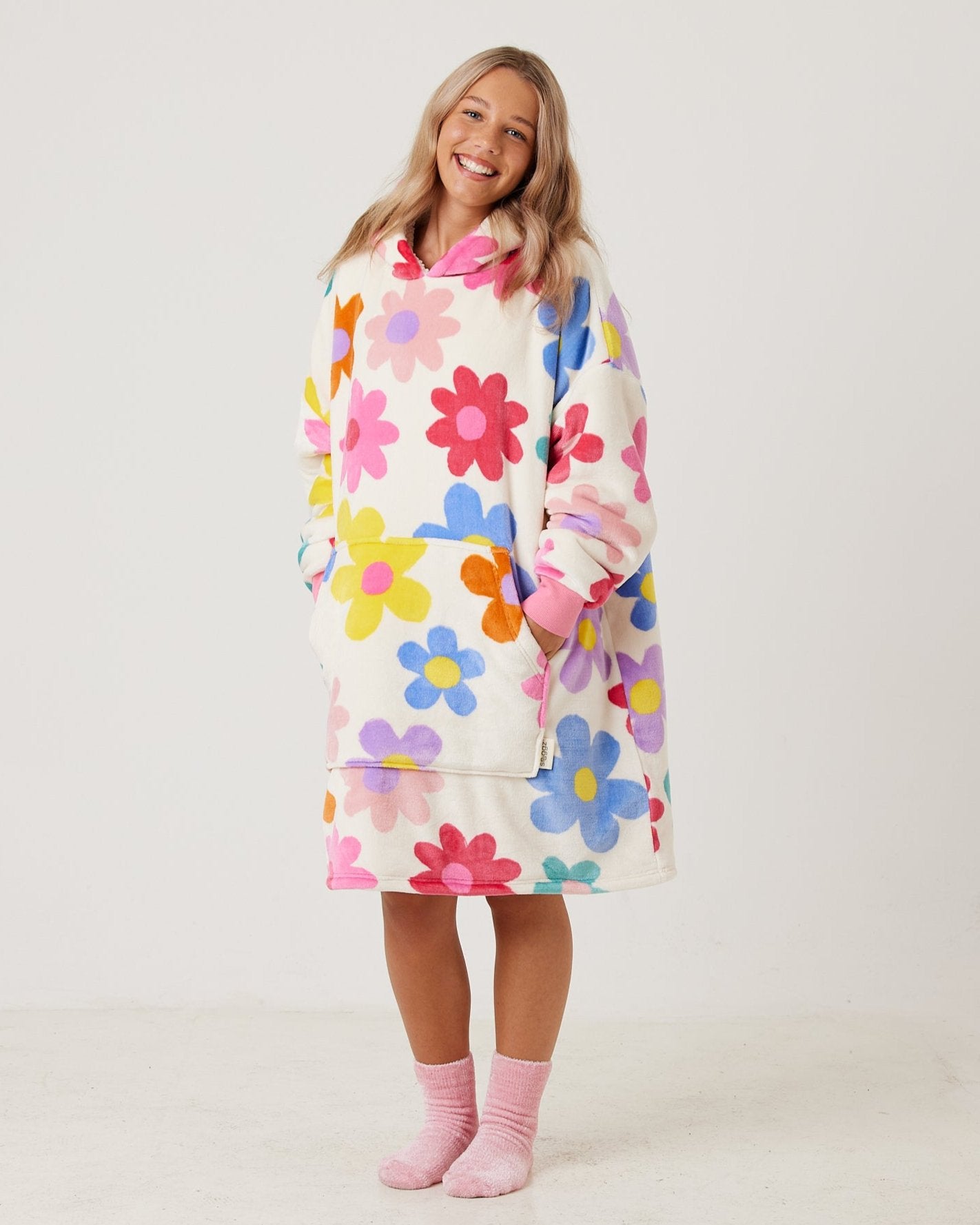 Snuggz Original - Adult Flower Power Hooded Blanket