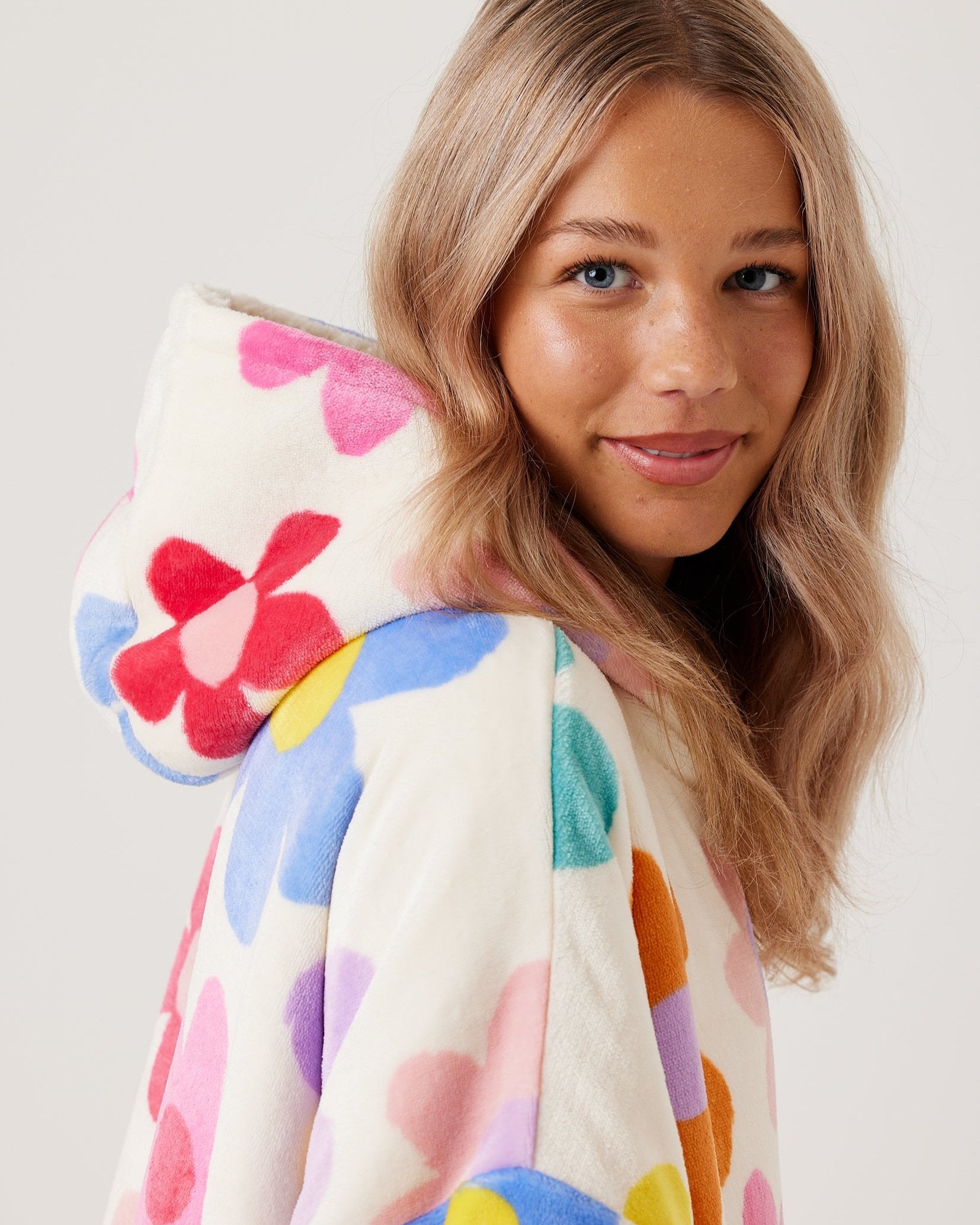 Snuggz Original - Adult Flower Power Hooded Blanket